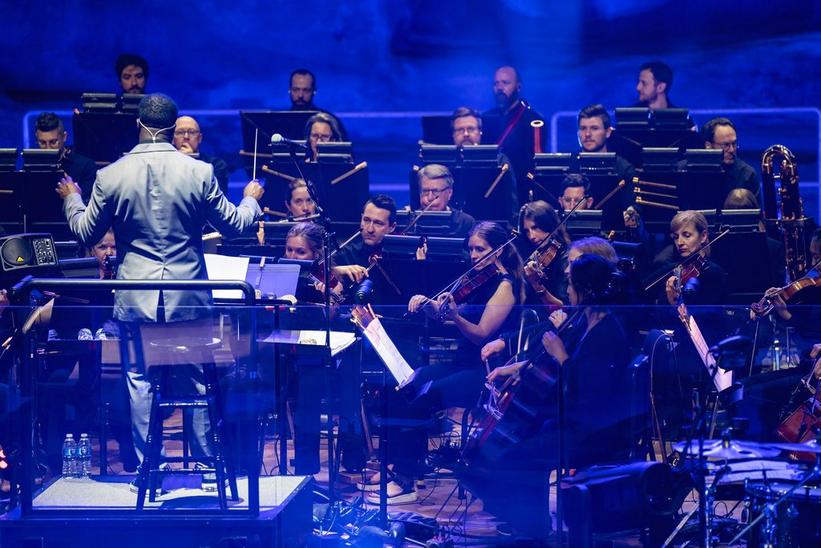 Derrick Hodge with orchestra